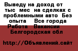 Выведу на доход от 400 тыс./мес. на сделках с проблемными авто. Без опыта. - Все города Работа » Вакансии   . Белгородская обл.